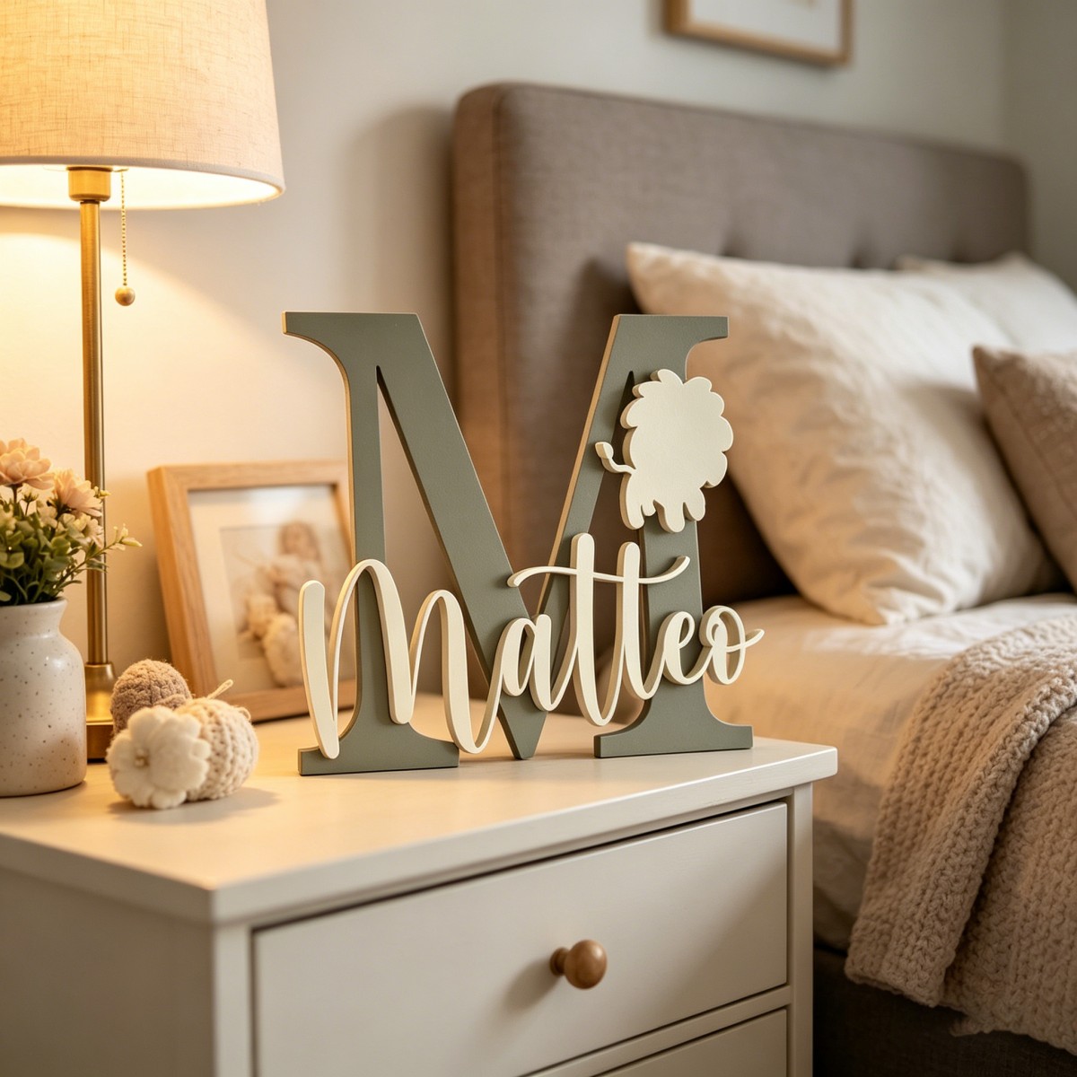 Nursery - 1 Pezzo Targa in Legno Personalizzata