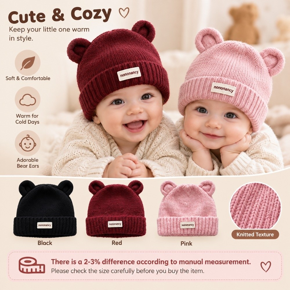 Nuovo cappellino da bambino co - Infant Beanie Hat With Ears recensione e prezzo