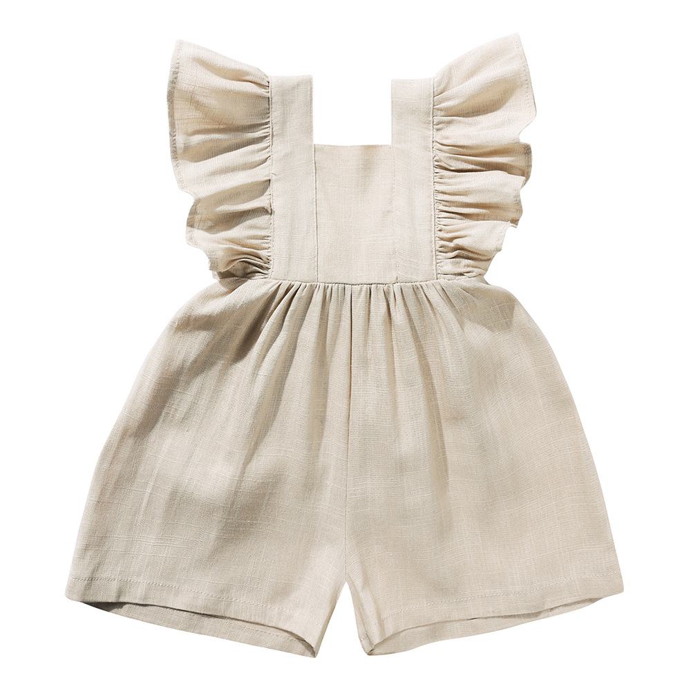 Abbigliamento Estivo per Neona - Baby Summer Linen Sleeveless Jumpsuit recensione e prezzo